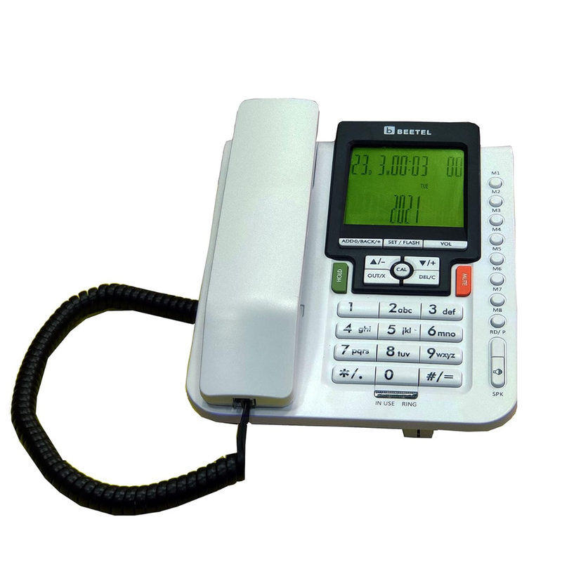 Beetel M71 Analog Corded Landline Phone with Caller ID, LCD Display, Speakerphone & Call Memory